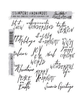 Stampers Anonymous Cling Stamps Mini Handwritten Holidays (CMS211) Stampers Anonymous Cling Stamps Mini Handwritten Holidays (CMS211)