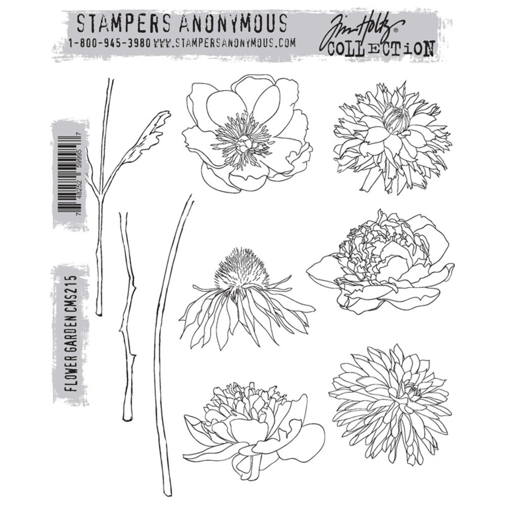 Stampers Anonymous Cling Stamps Flower Garden (CMS215) Stampers Anonymous Cling Stamps Flower Garden (CMS215)