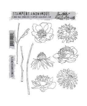 Stampers Anonymous Cling Stamps Flower Garden (CMS215) Stampers Anonymous Cling Stamps Flower Garden (CMS215)