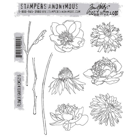 Stampers Anonymous Cling Stamps Flower Garden (CMS215) Stampers Anonymous Cling Stamps Flower Garden (CMS215)