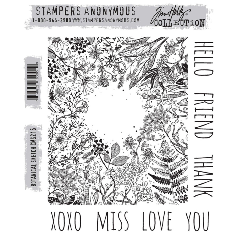 Stampers Anonymous Cling Stamps Botanical Sketch (CMS216) Stampers Anonymous Cling Stamps Botanical Sketch (CMS216)