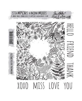 Stampers Anonymous Cling Stamps Botanical Sketch (CMS216) Stampers Anonymous Cling Stamps Botanical Sketch (CMS216)