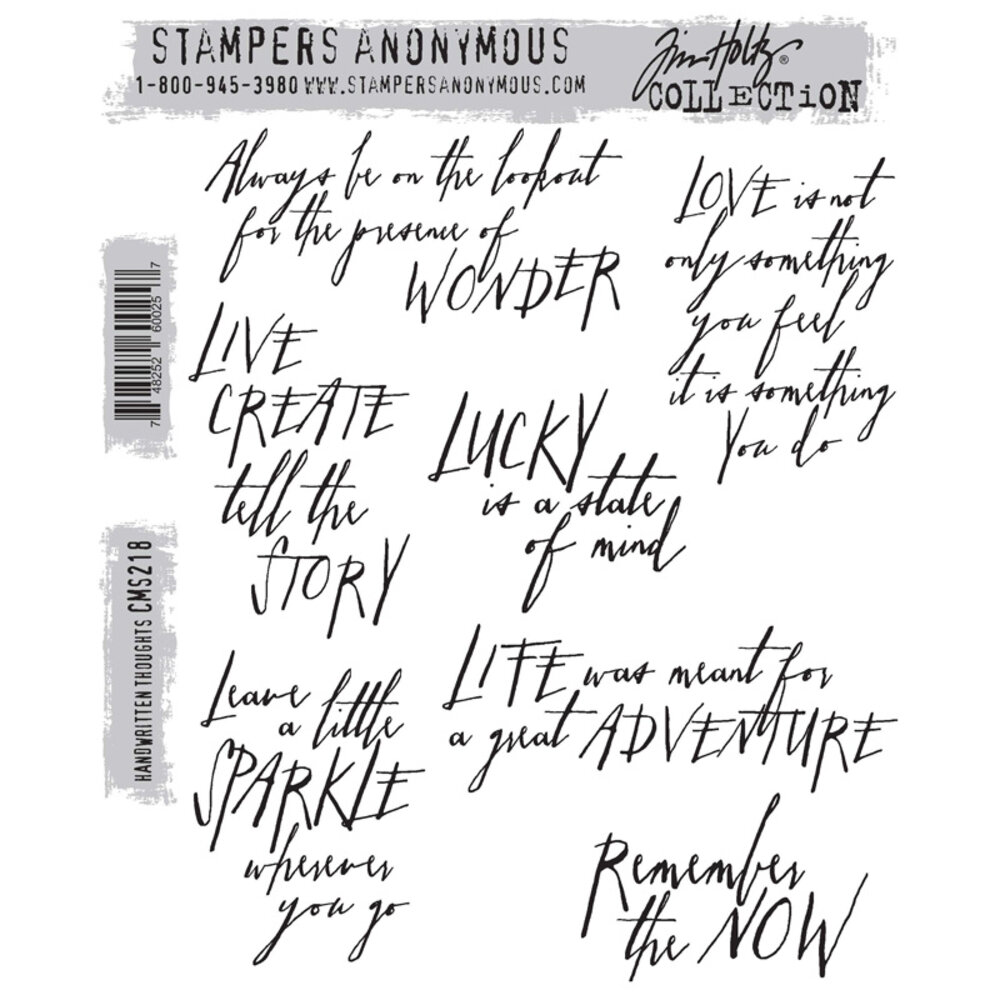Stampers Anonymous Cling Stamps Handwritten Thoughts (CMS218) Stampers Anonymous Cling Stamps Handwritten Thoughts (CMS218)