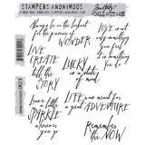 Stampers Anonymous Cling Stamps Handwritten Thoughts (CMS218)