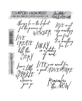 Stampers Anonymous Cling Stamps Handwritten Thoughts (CMS218) Stampers Anonymous Cling Stamps Handwritten Thoughts (CMS218)