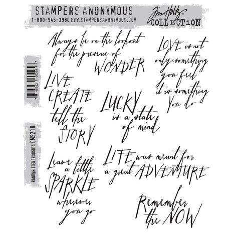 Stampers Anonymous Cling Stamps Handwritten Thoughts (CMS218) Stampers Anonymous Cling Stamps Handwritten Thoughts (CMS218)