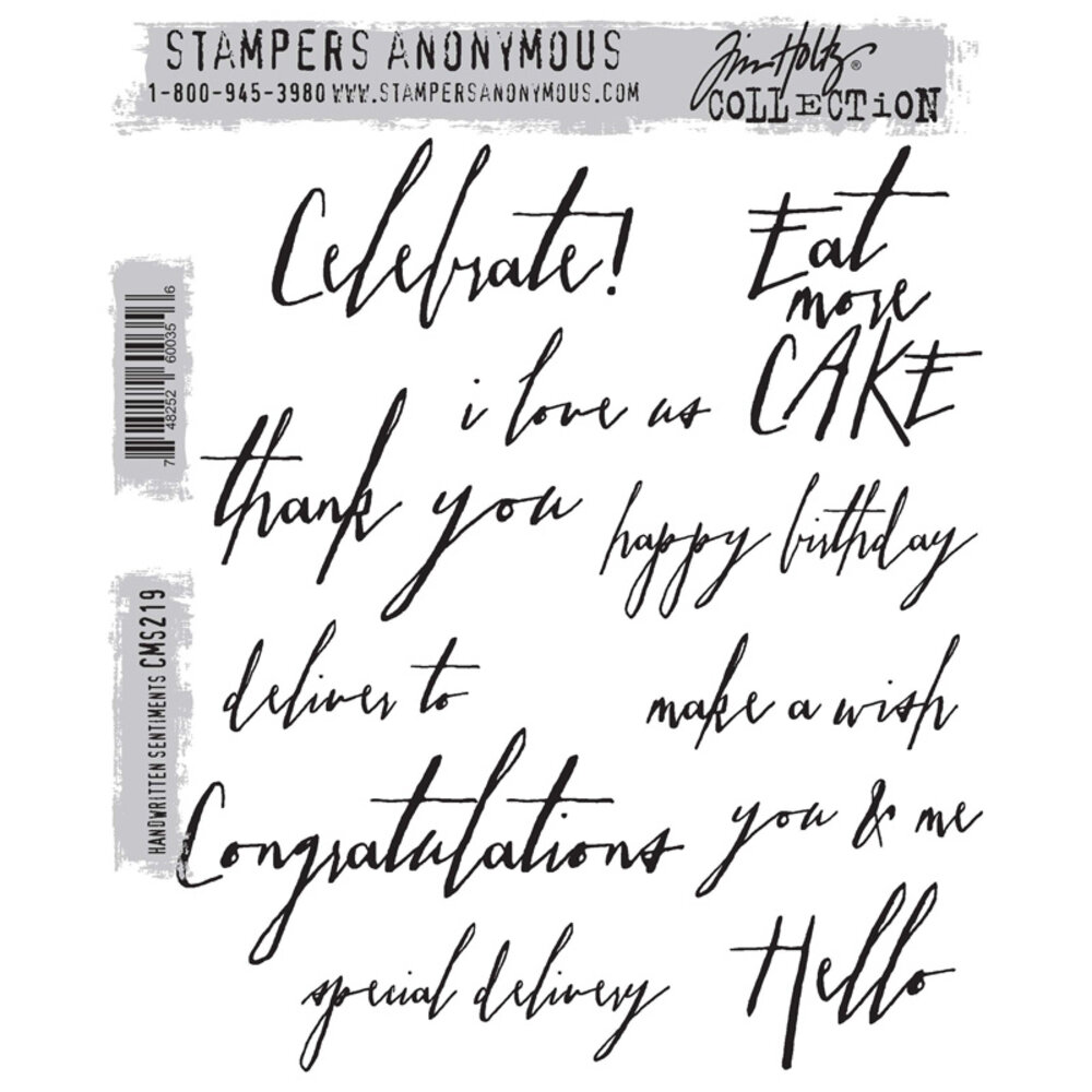 Stampers Anonymous Cling Stamps Handwritten Sentiments (CMS219) Stampers Anonymous Cling Stamps Handwritten Sentiments (CMS219)