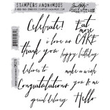 Stampers Anonymous Cling Stamps Handwritten Sentiments (CMS219)