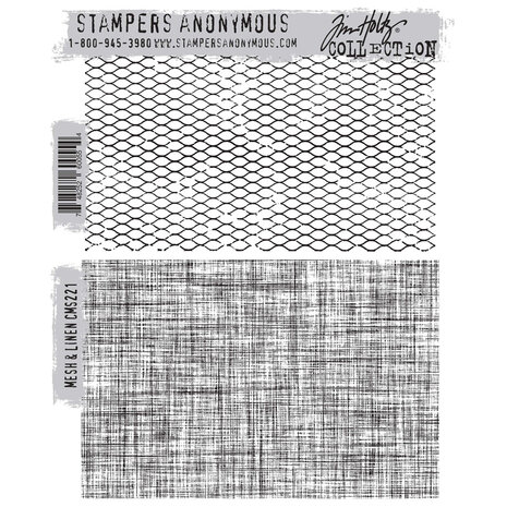Stampers Anonymous Cling Stamps Mesh & Linen (CMS221) Stampers Anonymous Cling Stamps Mesh & Linen (CMS221)