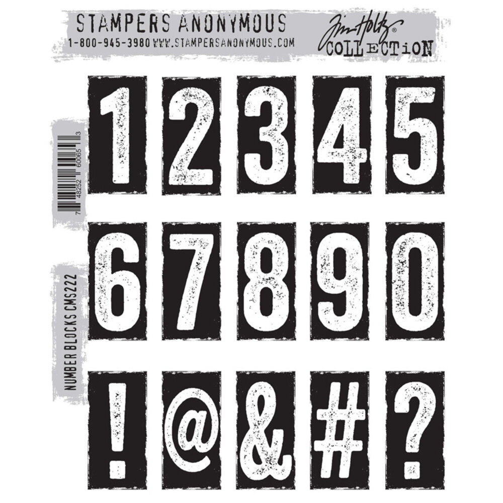 Stampers Anonymous Cling Stamps Number Blocks (CMS222) Stampers Anonymous Cling Stamps Number Blocks (CMS222)
