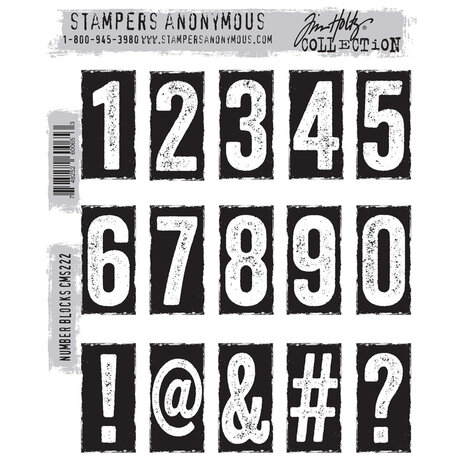 Stampers Anonymous Cling Stamps Number Blocks (CMS222) Stampers Anonymous Cling Stamps Number Blocks (CMS222)