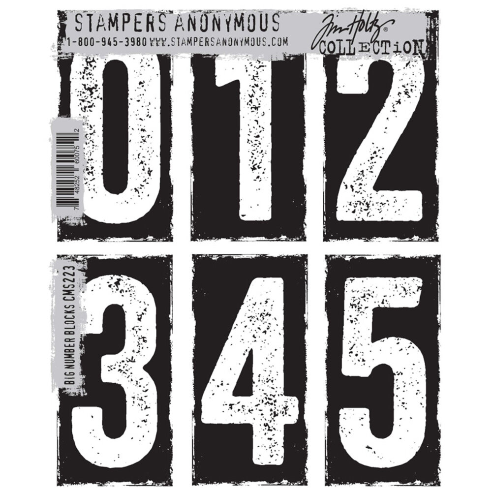 Stampers Anonymous Cling Stamps Big Number Blocks (CMS223) Stampers Anonymous Cling Stamps Big Number Blocks (CMS223)