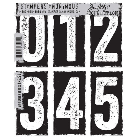 Stampers Anonymous Cling Stamps Big Number Blocks (CMS223) Stampers Anonymous Cling Stamps Big Number Blocks (CMS223)