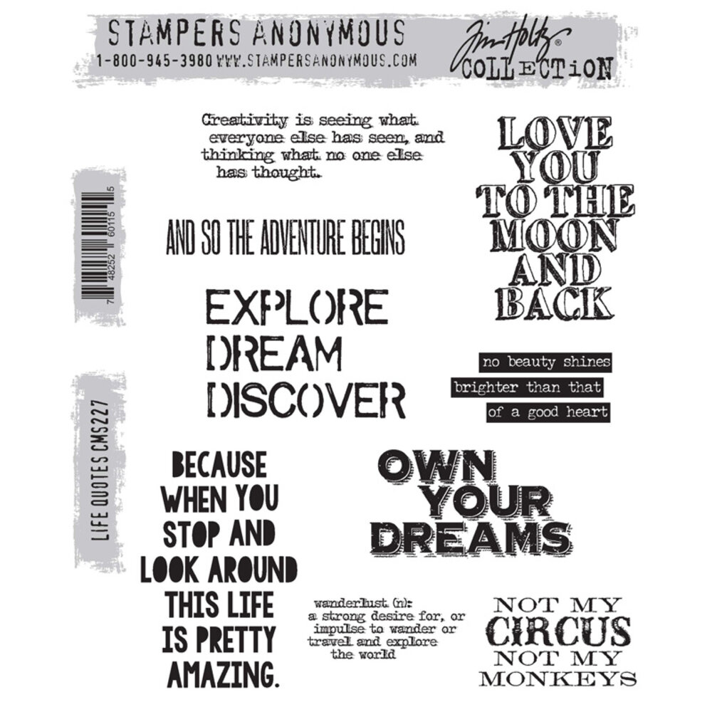 Stampers Anonymous Cling Stamps Life Quotes (CMS227) Stampers Anonymous Cling Stamps Life Quotes (CMS227)