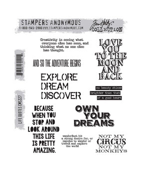 Stampers Anonymous Cling Stamps Life Quotes (CMS227) Stampers Anonymous Cling Stamps Life Quotes (CMS227)