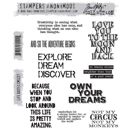 Stampers Anonymous Cling Stamps Life Quotes (CMS227) Stampers Anonymous Cling Stamps Life Quotes (CMS227)