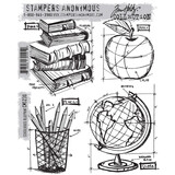 Stampers Anonymous Cling Stamps Schoolhouse Blueprint (CMS230)