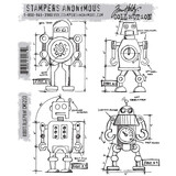 Stampers Anonymous Cling Stamps Robots Blueprint (CMS233)