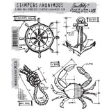 Stampers Anonymous Cling Stamps Mariner Blueprint (CMS234)