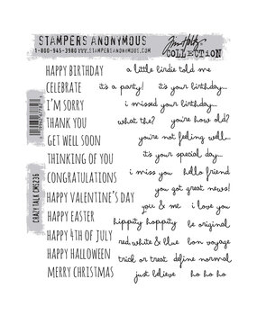 Stampers Anonymous Cling Stamps Crazy Talk (CMS236)