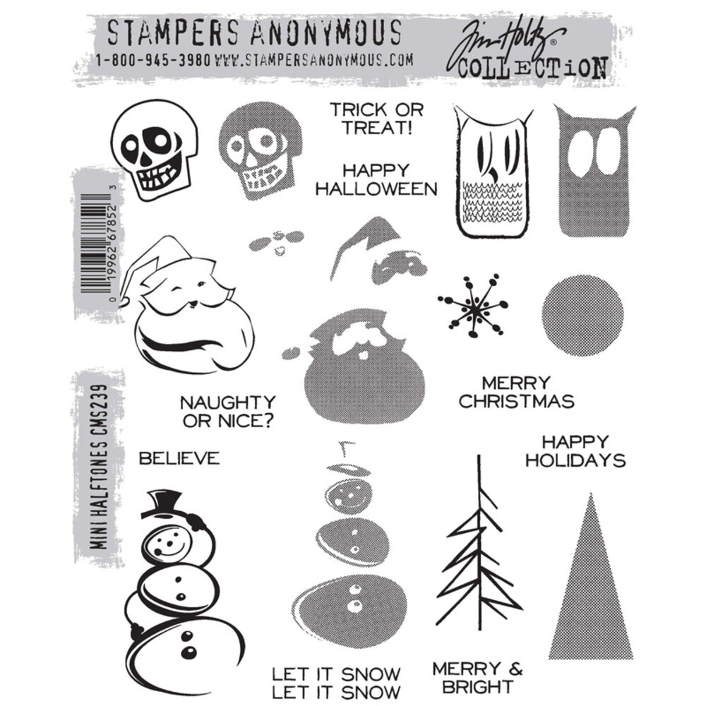 Stampers Anonymous Cling Stamps Mini Halftones (CMS239) Stampers Anonymous Cling Stamps Mini Halftones (CMS239)
