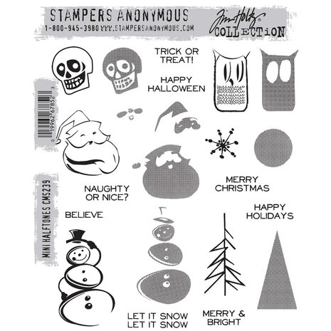 Stampers Anonymous Cling Stamps Mini Halftones (CMS239) Stampers Anonymous Cling Stamps Mini Halftones (CMS239)
