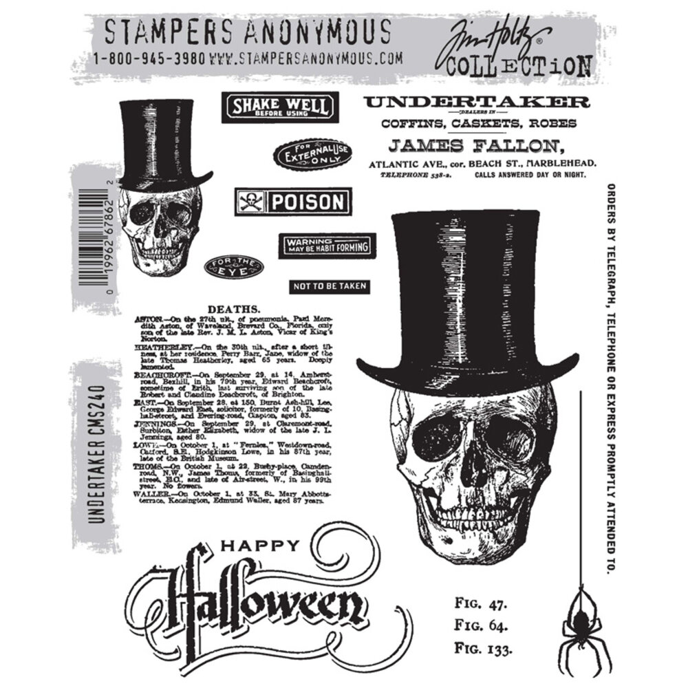 Stampers Anonymous Cling Stamps Undertaker (CMS240) Stampers Anonymous Cling Stamps Undertaker (CMS240)