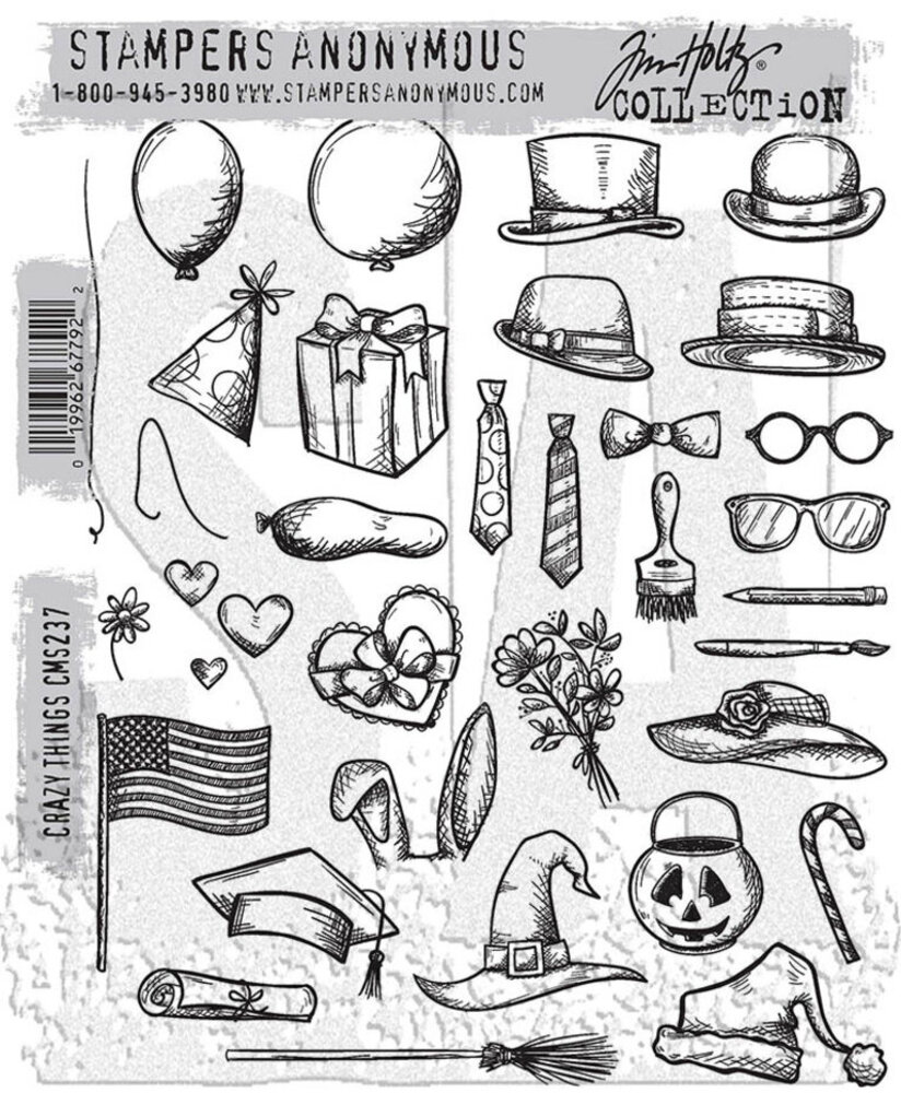 Stampers Anonymous Cling Stamps Crazy Things (CMS237) Stampers Anonymous Cling Stamps Crazy Things (CMS237)