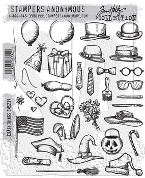 Stampers Anonymous Cling Stamps Crazy Things (CMS237) Stampers Anonymous Cling Stamps Crazy Things (CMS237)