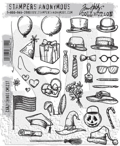 Stampers Anonymous Cling Stamps Crazy Things (CMS237) Stampers Anonymous Cling Stamps Crazy Things (CMS237)