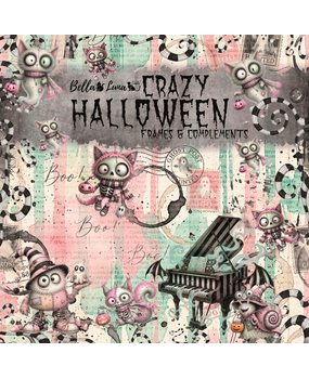 Bella Luna Crafts Crazy Halloween Frames and Complements 12x12 Inch Collection Pack (BLC-0078/M)