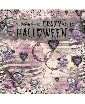 Bella Luna Crafts Crazy Halloween Basics 8x8 Inch Collection Pack (BLC-0078/S)