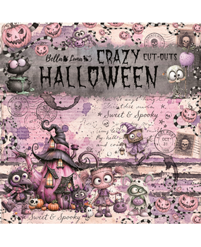 Bella Luna Crafts Crazy Halloween Cut Outs 8x8 Inch Collection Pack (BLC-0078/R)
