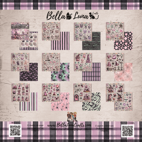 Bella Luna Crafts Crazy Halloween Cut Outs 8x8 Inch Collection Pack (BLC-0078/R)