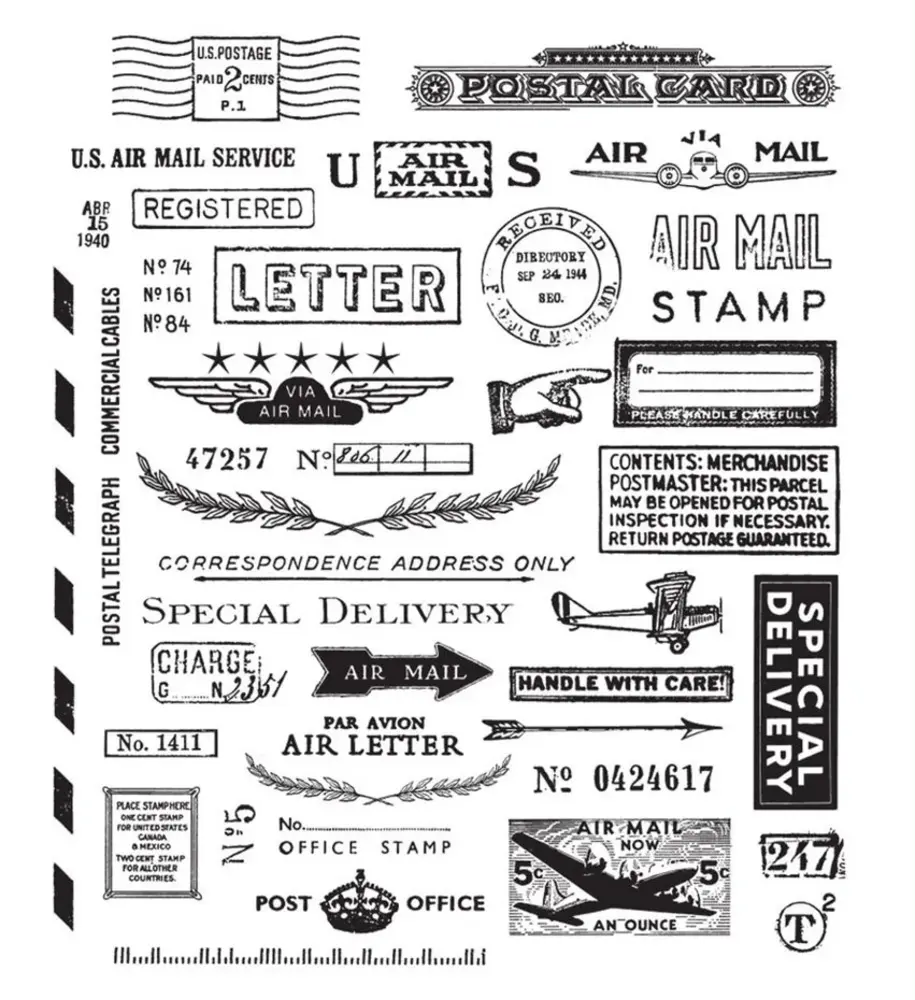 Stampers Anonymous Cling Stamps Correspondence (CMS225) Stampers Anonymous Cling Stamps Correspondence (CMS225)