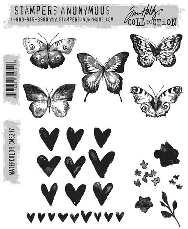Stampers Anonymous Cling Stamps Watercolor (CMS217) Stampers Anonymous Cling Stamps Watercolor (CMS217)