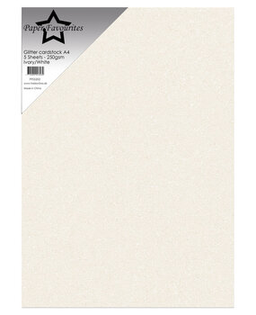 Paper Favourites Glitter Cardstock A4 Ivory/White 250gsm (5pcs) (PFSS202) Paper Favourites Glitter Cardstock A4 Ivory/White 250gsm (5pcs) (PFSS202)