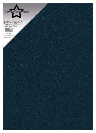Paper Favourites Glitter Cardstock A4 Midnight Blue 250gsm (5pcs) (PFSS206) Paper Favourites Glitter Cardstock A4 Midnight Blue 250gsm (5pcs) (PFSS206)