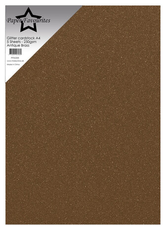 Paper Favourites Glitter Cardstock A4 Antique Brass 250gsm (5pcs) (PFSS208) Paper Favourites Glitter Cardstock A4 Antique Brass 250gsm (5pcs) (PFSS208)