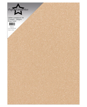 Paper Favourites Glitter Cardstock A4 Rose Gold 250gsm (5pcs) (PFSS210) Paper Favourites Glitter Cardstock A4 Rose Gold 250gsm (5pcs) (PFSS210)
