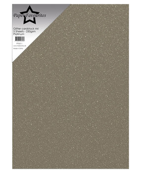 Paper Favourites Glitter Cardstock A4 Platinum 250gsm (5pcs) (PFSS211) Paper Favourites Glitter Cardstock A4 Platinum 250gsm (5pcs) (PFSS211)