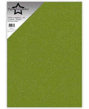 Paper Favourites Glitter Cardstock A4 Spring Green 250gsm (5pcs) (PFSS214) Paper Favourites Glitter Cardstock A4 Spring Green 250gsm (5pcs) (PFSS214)