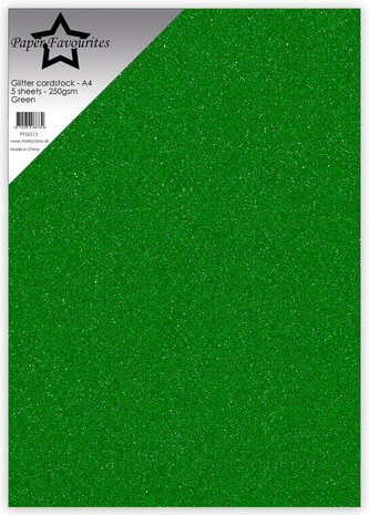 Paper Favourites Glitter Cardstock A4 Green 250gsm (5pcs) (PFSS215) Paper Favourites Glitter Cardstock A4 Green 250gsm (5pcs) (PFSS215)