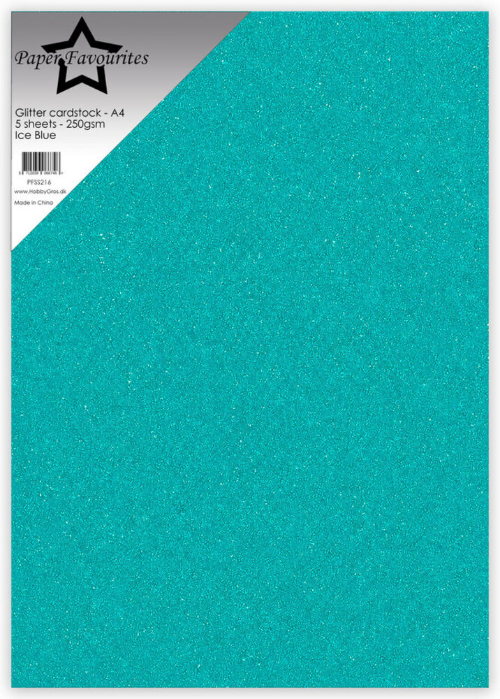 Paper Favourites Glitter Cardstock A4 Ice Blue 250gsm (5pcs) (PFSS216) Paper Favourites Glitter Cardstock A4 Ice Blue 250gsm (5pcs) (PFSS216)
