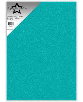 Paper Favourites Glitter Cardstock A4 Ice Blue 250gsm (5pcs) (PFSS216) Paper Favourites Glitter Cardstock A4 Ice Blue 250gsm (5pcs) (PFSS216)