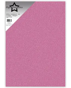 Paper Favourites Glitter Cardstock A4 Light Pink 250gsm (5pcs) (PFSS220) Paper Favourites Glitter Cardstock A4 Light Pink 250gsm (5pcs) (PFSS220)