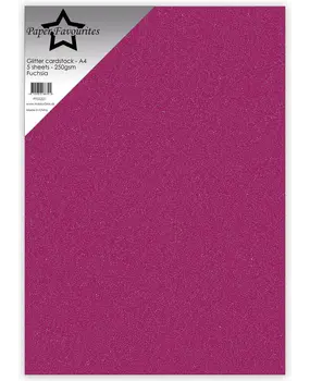 Paper Favourites Glitter Cardstock A4 Fuchsia 250gsm (5pcs) (PFSS221) Paper Favourites Glitter Cardstock A4 Fuchsia 250gsm (5pcs) (PFSS221)