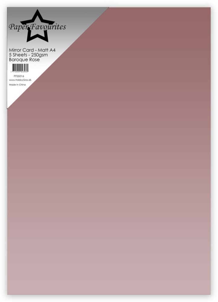Paper Favourites Mirror Card Matte A4 Baroque Rose 250gsm (5pcs) (PFSS016) Paper Favourites Mirror Card Matte A4 Baroque Rose 250gsm (5pcs) (PFSS016)