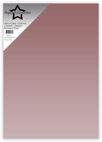 Paper Favourites Mirror Card Matte A4 Baroque Rose 250gsm (5pcs) (PFSS016) Paper Favourites Mirror Card Matte A4 Baroque Rose 250gsm (5pcs) (PFSS016)