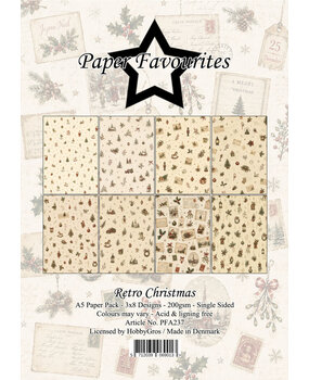 Paper Favourites Retro Christmas A5 Paper Pack (PFA237)
